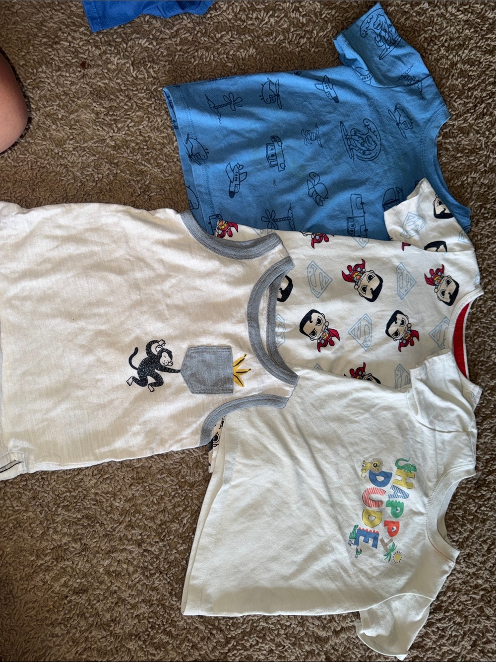 Old Navy Kids Matching Set - Blue and White Graphic Tees